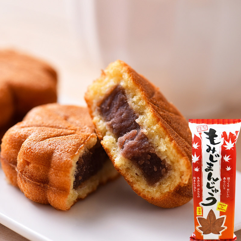 托拉斯特日本进口零食  枫叶形红豆夹心软蛋糕 下午茶糕点 3枚入112g